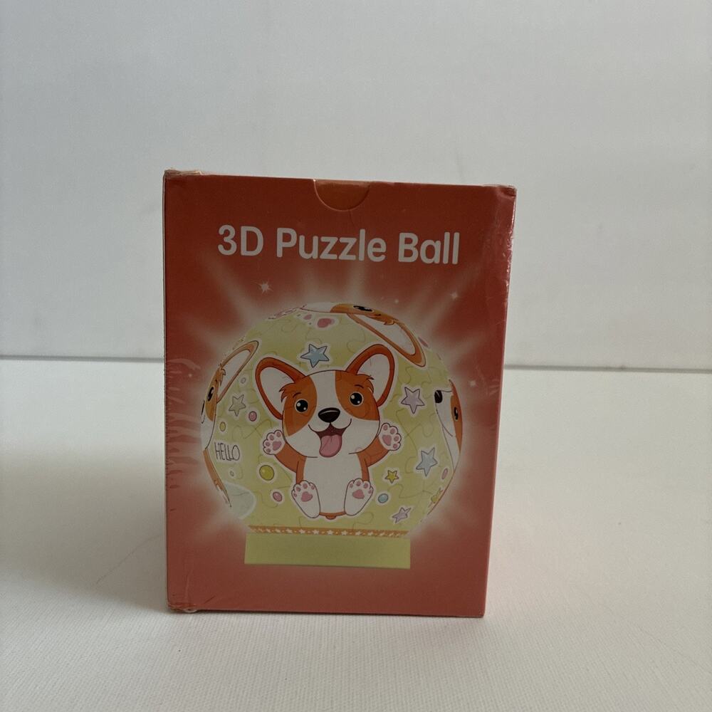3D Dog Puzzle Ball LED USB Charge 61 Pieces Brand New